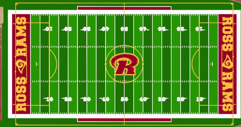 The blueprint of the future RHS turf field shows the football lining along with the soccer lining. The project is expected to begin in summer 2019.