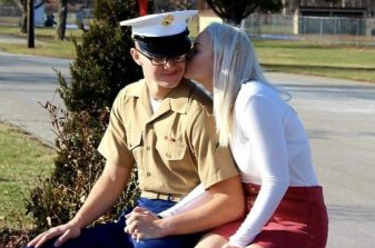 Chyann and Matt after he came home from basic training