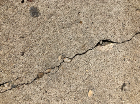 This crack in the sidewalk represents the wedge thats put in between you and those closest to you when youre addicted to harmful substances.