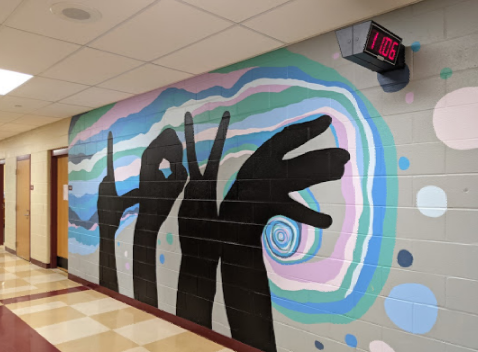 the first mural completed by the class this year