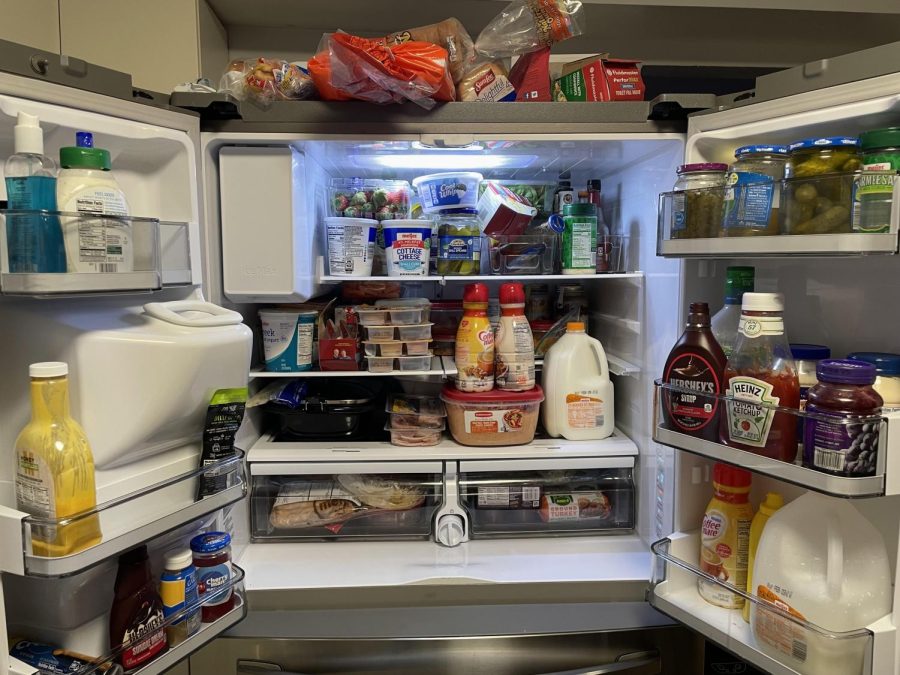 Estella Varners fridge full of clean options 
