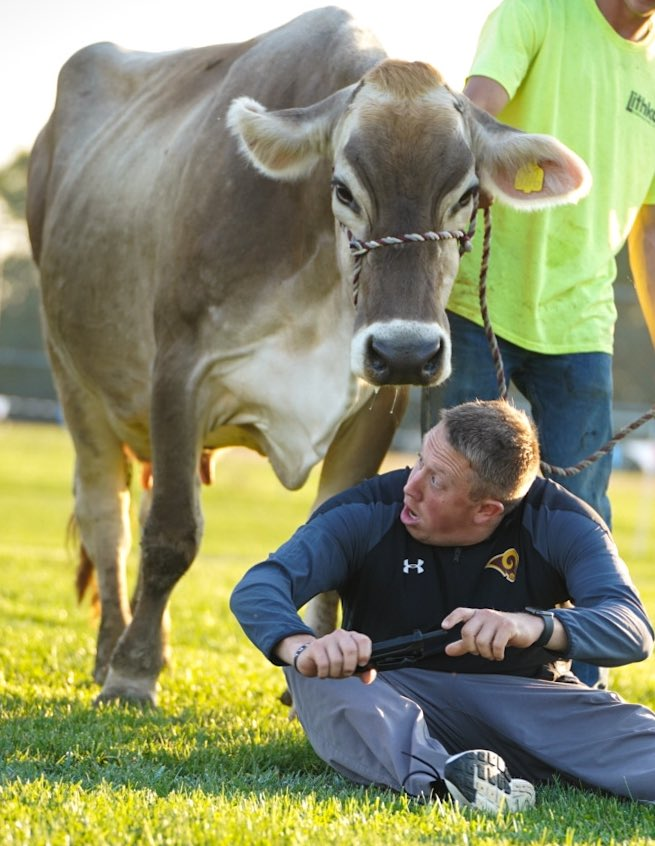 Mr.Beck experiences his first Cow Dump during the 2021-2022 school year. 