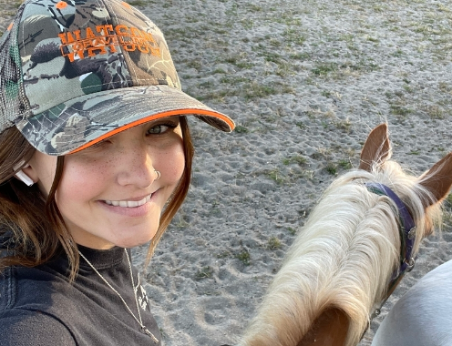 Piper Watson goes on a ride in order to build her relationship with her horse for future practices and competitions.