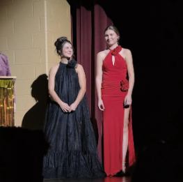 RHS Seniors, Kaitlyn Lampe (on the left) and Ellie Finger (on the right), put together the RHS Prom Fashion Show!