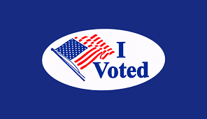 An image of the iconic "I voted" sticker given to citizens at the polls after they vote.