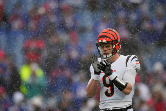 Joe Burrow throws to Hayden Hurst for a touchdown to go up 14-0 against the Bills.