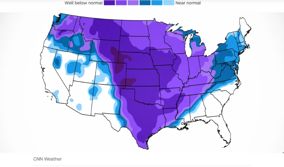 An Arctic blast heading our way